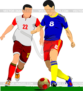 Soccer player poster. Football player - vector image