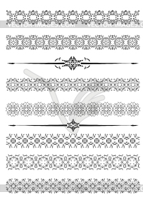 Collection of Ornamental Rule Lines in Different - vector clipart / vector image