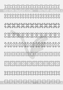 Collection of Ornamental Rule Lines in Different - vector clipart