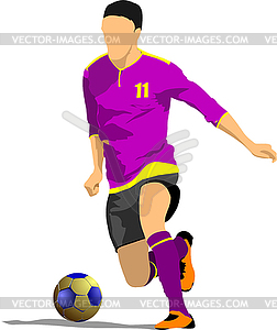 Soccer player poster - vector clipart