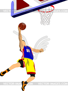 Basketball players - vector image