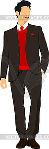 Young handsome man. Businessman - vector clipart