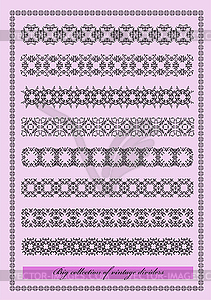 Collection of Ornamental Rule Lines in Different - vector clip art