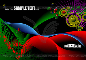 Grunge abstract wave background, - vector clipart