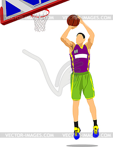 Basketball players - vector image