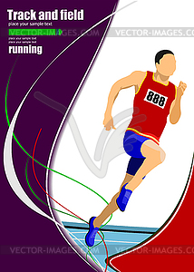 Long-distance runner. Short-distance runner - vector clipart