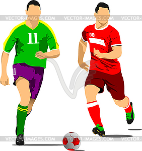 Soccer player poster - vector EPS clipart