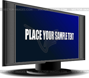 Screen of Plasma or LCD TV set - color vector clipart