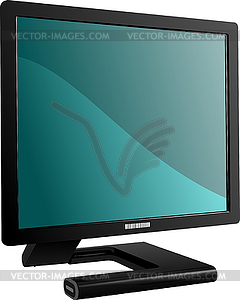 Flat computer monitor. Display - vector clip art