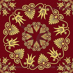 Seamless elegant lace gold ornament - vector image