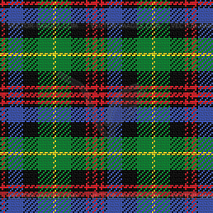 Seamless pattern Scottish tartan Black Watch - vector clip art