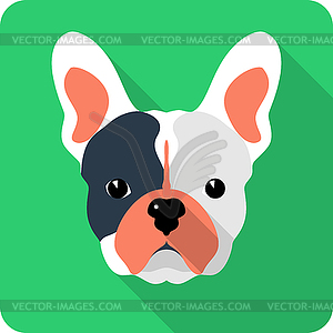 Dog icon flat design - vector clipart / vector image