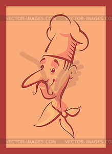 Chef cook in frame - vector clipart