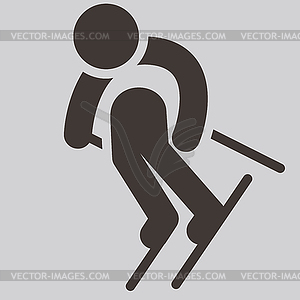 Downhill skiing - vector image