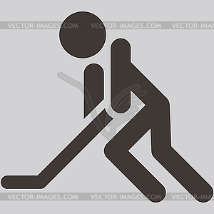 Winter sport icon - Hockey icon - vector clip art