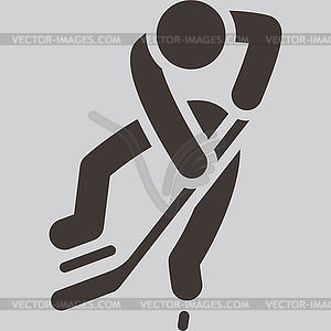 Hockey icon - vector clip art