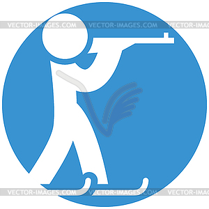 Biathlon icon - vector clip art