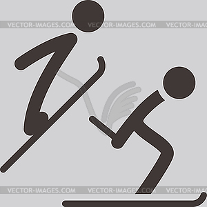 Nordic combined - vector clipart