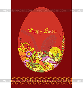 Easter egg card - vector clipart