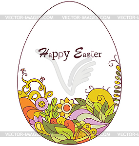 1997 - easter egg card - vector clip art