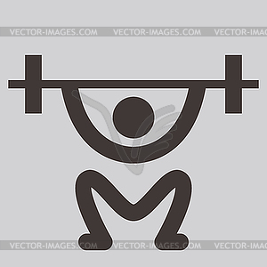 Weightlifting icon - vector clip art