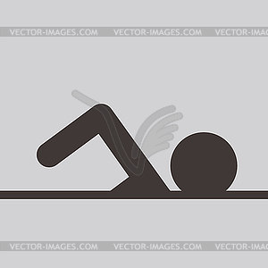 Swimming icon - vector clip art