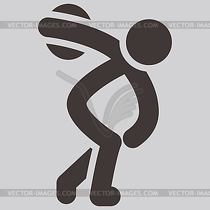 Discus throw icon - vector clipart / vector image