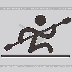 Rowing and Canoeing icon - vector clipart