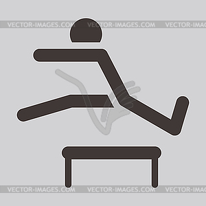Running hurdles icon - vector image