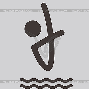 Diving icon - vector image