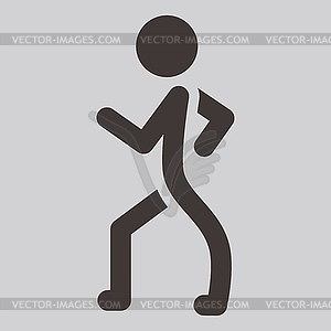 Heel-and-toe walk - vector clip art