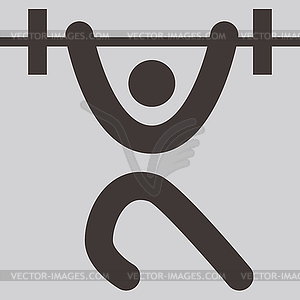 Weightlifting icon - vector image