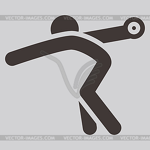 Discus throw icon - vector clipart