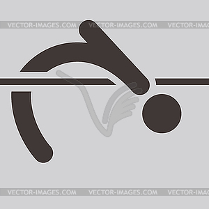 High jamp icon - vector clip art