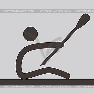 Rowing and Canoeing icon - vector image