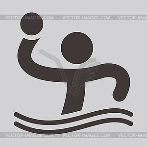 Water polo icon - vector image