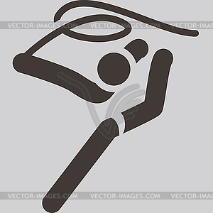 Gymnastics Rhythmic icon - vector clip art