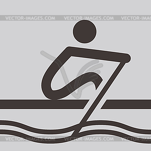 Rowing icon - vector image