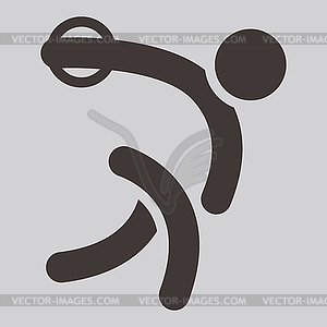 Discus throw icon - vector clipart