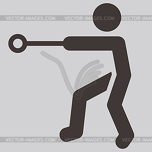 Hammer throw icon - vector image