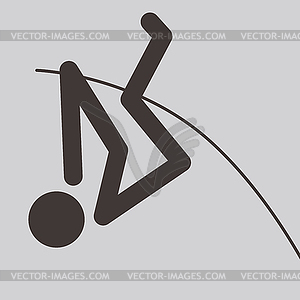 Pole vault icon - vector clipart