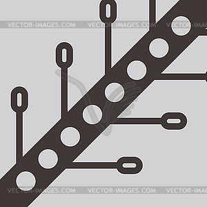 Rowing icon - white & black vector clipart