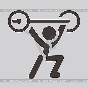 Weightlifting icon - vector image