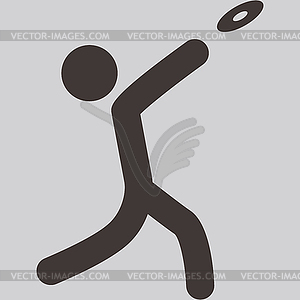 Discus throw icon - vector EPS clipart