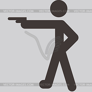 Shooting icon - vector clipart