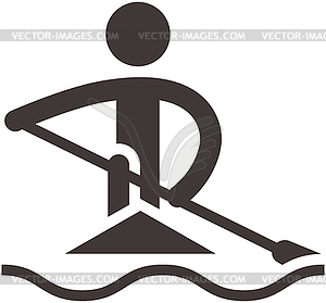 Rowing and Canoeing icon - vector image