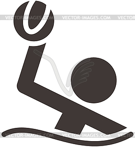 Water polo icon - vector clipart