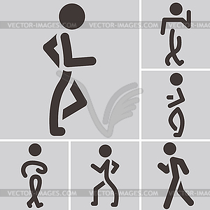 Heel-and-toe walk - vector image