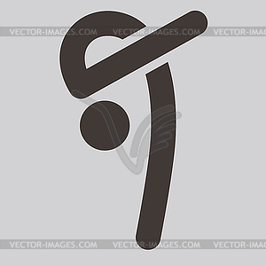 2265 - Gymnastics Rhythmic icon - vector image