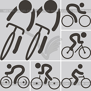 Cycling road icon - vector image